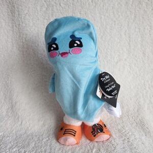 New Way To Celebrate Halloween Ghost Plush animation Toy home decor blue, white